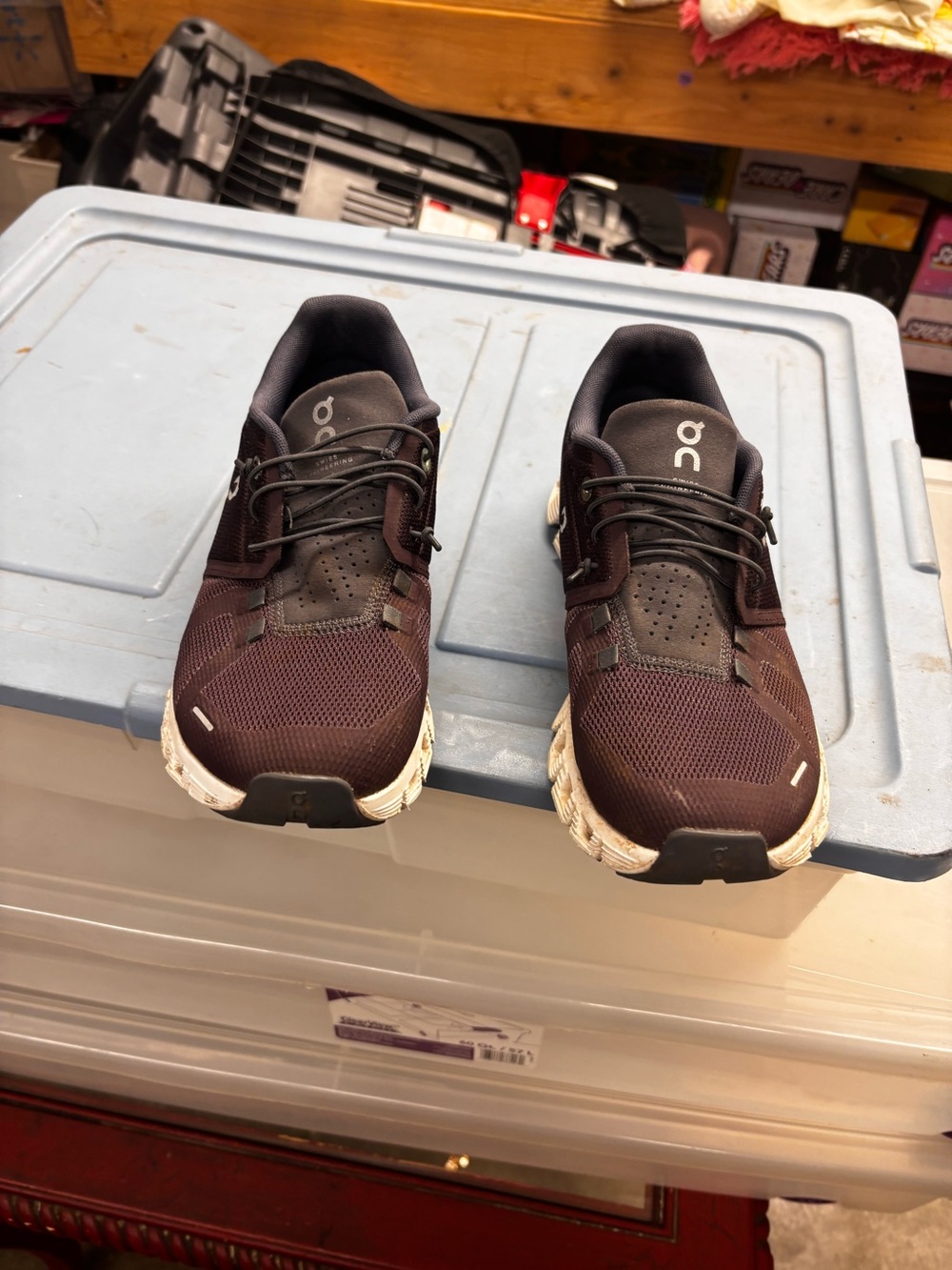 On Running Running Women’s Cloud Running Shoes - Dark Plum/Black